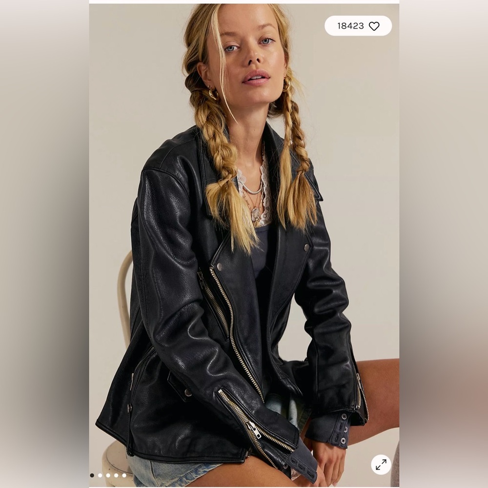 Free People Jealousy Leather Moto Jacket